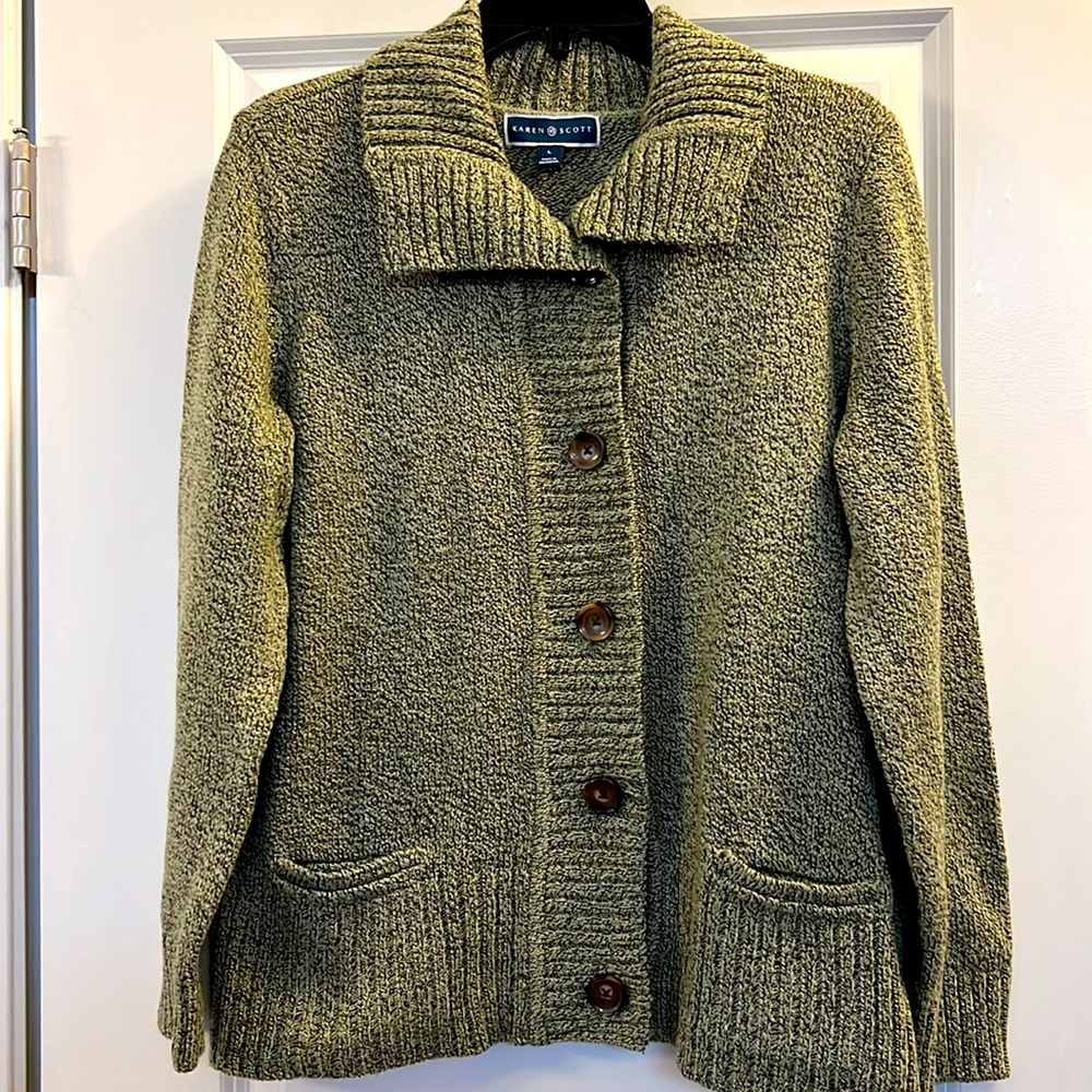 Karen Scott button up sweater
